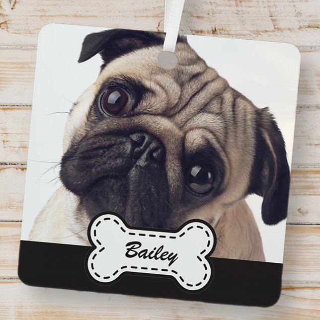 Adorno Metálico Fotos de mascotas sobre el nombre de un hueso de p (Subido por el creador)