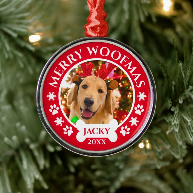 Adorno Metálico Fotos de perro del Personalizado Mascota de Merry  (Árbol)