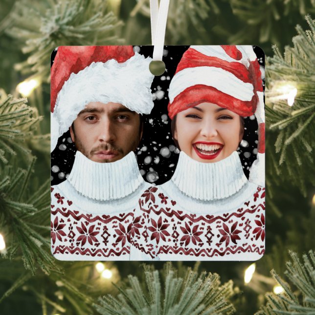 Adorno Metálico Fotos divertidas Navidades personalizados (in situ)