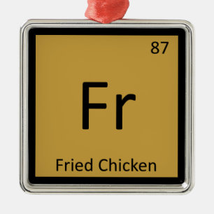 Adorno Metálico Fr - Química del Pollo Frito Símbolo de la Tabla P