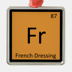 Adorno Metálico Fr - Tabla Periódica De Química Francesa