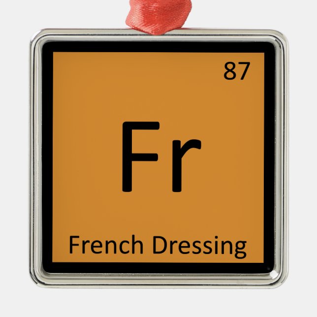 Adorno Metálico Fr - Tabla Periódica De Química Francesa (Frente)