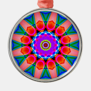 Adorno Metálico Fractal Kaleidoscope 03