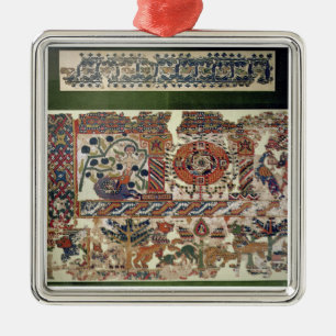 Adorno Metálico Fragmento de la materia textil que representa