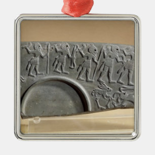 Adorno Metálico Fragmento de la paleta de los cazadores