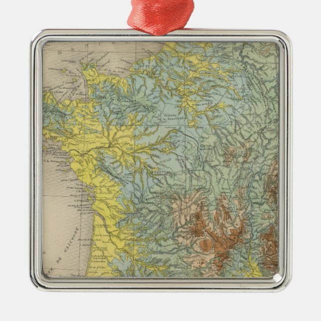 Adorno Metálico Francia hipsométrica (Frente)