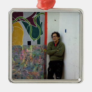 Adorno Metálico Frank Stella al lado de uno el suyo trabaja