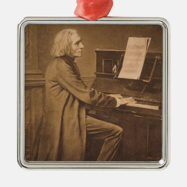 Adorno Metálico Franz Liszt en el piano (Frente)