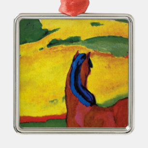 Adorno Metálico Franz Marc - Caballo en un paisaje