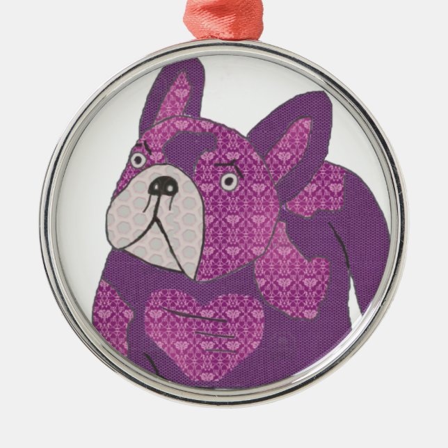 Adorno Metálico Französische Bulldogge Anhänger (Frente)