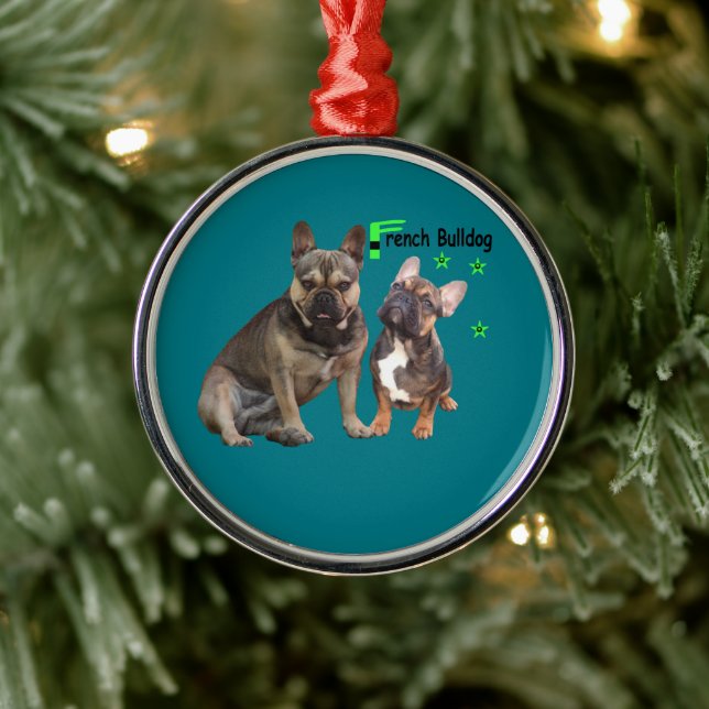 Adorno Metálico Französische Bulldogge Ornament Anhänger (Árbol)
