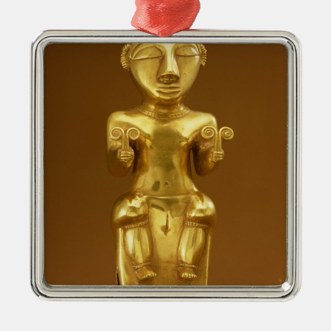 Adorno Metálico Frasco de la cal de Quimbaya, de Colombia (Frente)