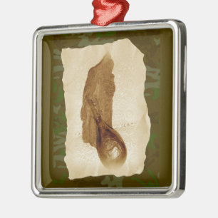 Adorno Metálico Frasco en polvo de cuero antiguo