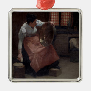 Adorno Metálico Fregado de la mujer