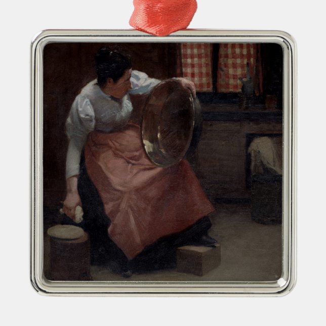 Adorno Metálico Fregado de la mujer (Frente)