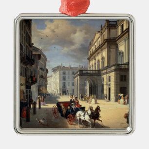 Adorno Metálico Frente del teatro del La Scala, 1852