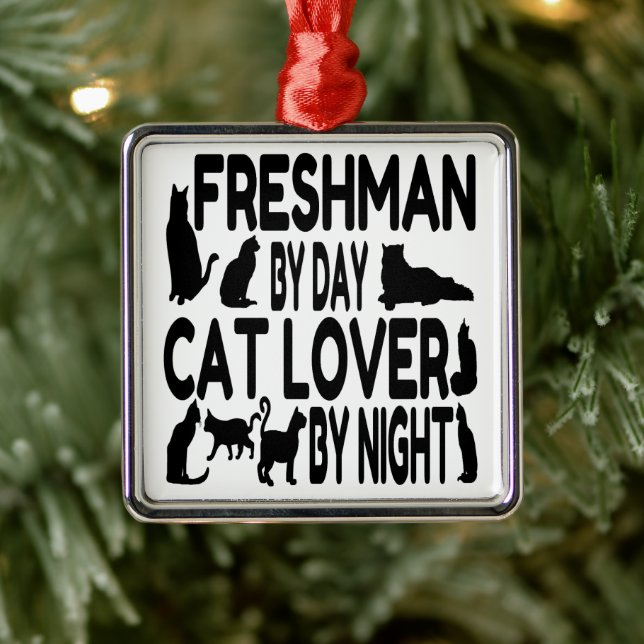 Adorno Metálico Freshman Cat Lover (Árbol)