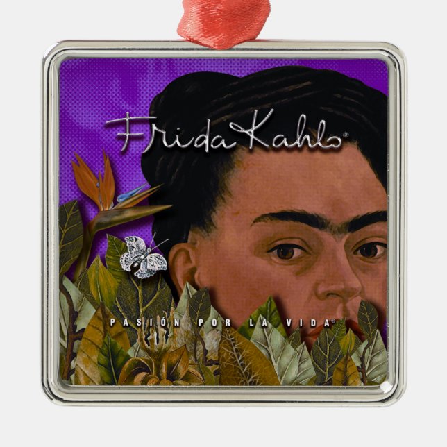 Adorno Metálico Frida Kahlo Pasion Por La Vida (Frente)