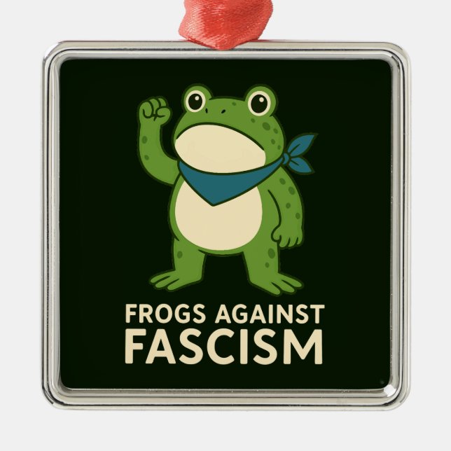 Adorno Metálico Frogs Against Fascism Portland Frog Protest (Frente)