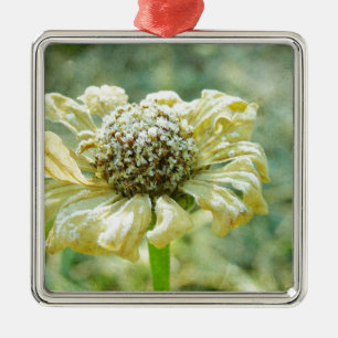 Adorno Metálico Frosty Zinna