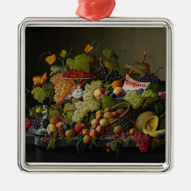 Adorno Metálico Fruta abundante, 1858 (aceite en lona) (Frente)