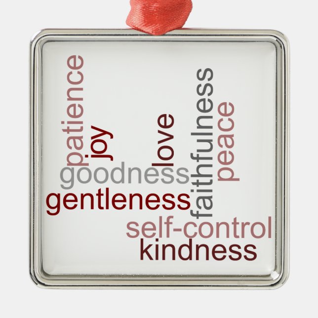 Adorno Metálico Fruta del arte de la palabra espiritual (Frente)