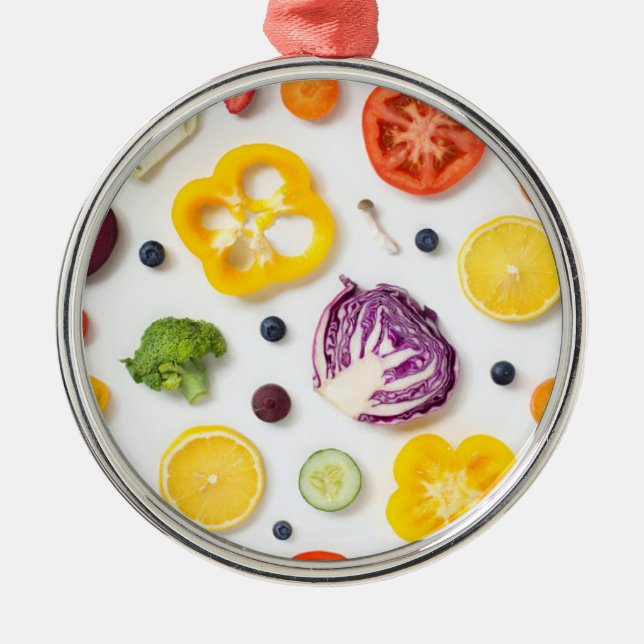 Adorno Metálico Frutas y hortalizas (Frente)