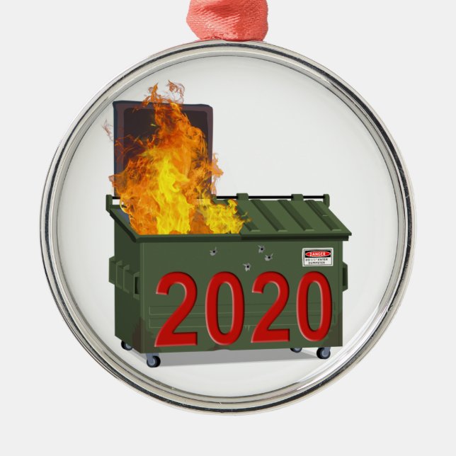 Adorno Metálico Fuego de basureros de 2020 (Frente)