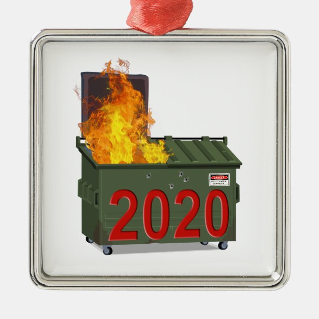 Adorno Metálico Fuego de basureros de 2020 (Frente)