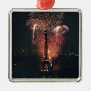 Adorno Metálico Fuegos artificiales, Torre Eiffel, París, Francia