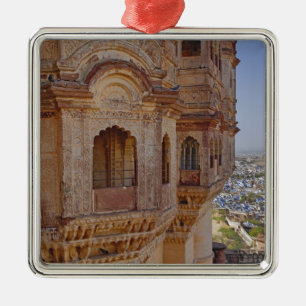 Adorno Metálico Fuerte de Mehrangarh dominando Jodhpur, El Azul