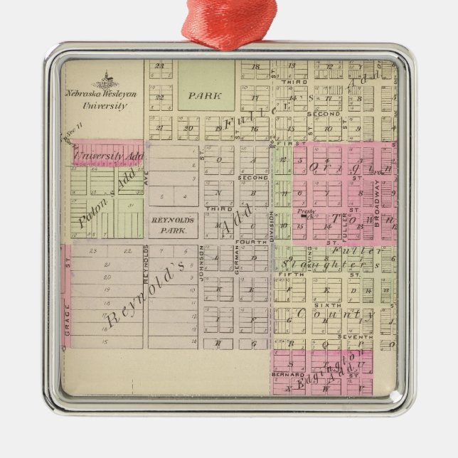 Adorno Metálico Fullerton y Génova, Nebraska (Frente)