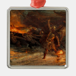 Adorno Metálico Funeral de un Viking (por Frank Dicksee)