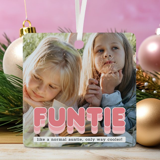 Adorno Metálico Funny Auntie Photo Navidades (Subido por el creador)