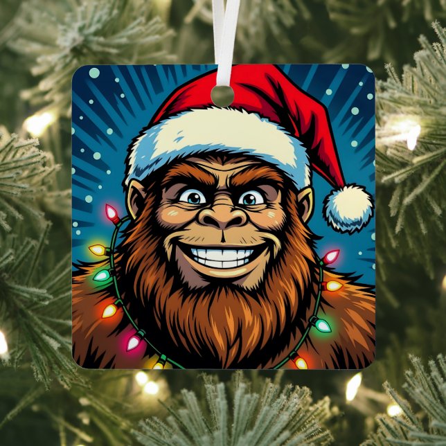 Adorno Metálico Funny Christmas Sasquatch Personalized (in situ)