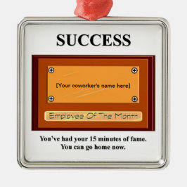 Adorno Metálico Funny Employee of the Month Your Name Plate