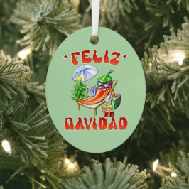 Adorno Metálico Funny Feliz Navidad Navidad Chili