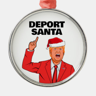 Adorno Metálico Funny Navidades de Trump deportan a Santa María