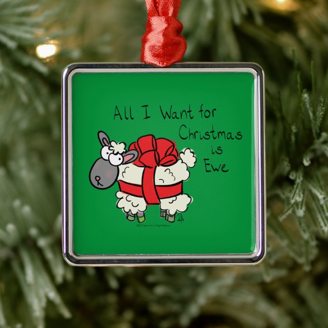 Adorno Metálico Funny Personalizado de Navidades de Holiday Cute S (Árbol)