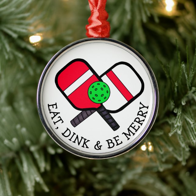 Adorno Metálico Funny Pickleball Pun Navidades (Árbol)