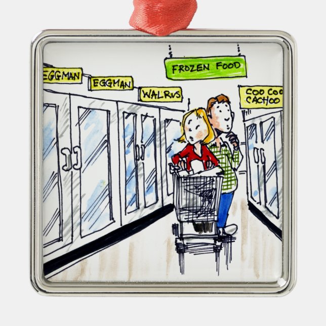 Adorno Metálico Funny sección de alimentos congelada de Walrus (Frente)