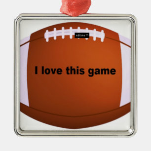 Adorno Metálico Fútbol americano: Me encanta este juego