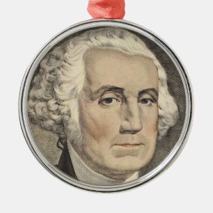 Adorno Metálico G Washington, curtidor e Ives
