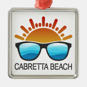 Adorno Metálico Gafas de sol Cabretta Beach Sapelo Island Georgia