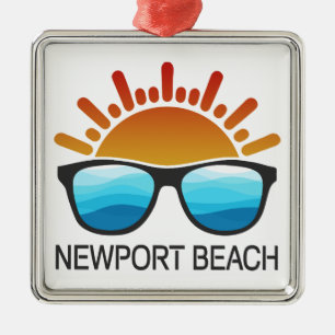 Adorno Metálico Gafas de sol Newport Beach California