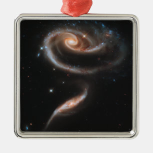 Adorno Metálico Galaxias espirales en forma de rosa