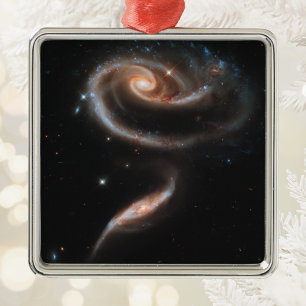 Adorno Metálico Galaxias espirales en forma de rosa