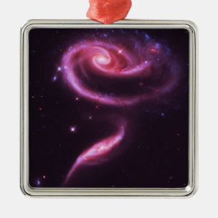 Adorno Metálico Galaxias Rosa Pink