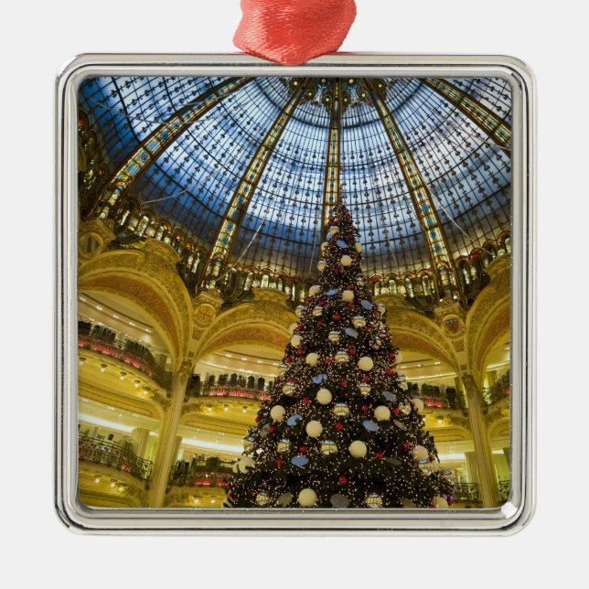 Adorno Metálico Galerías La Fayette en Navidades, París, Francia (Frente)