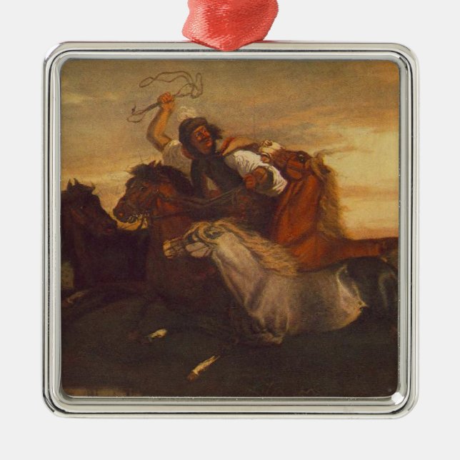 Adorno Metálico Galloping Outlaw (Vaquero a caballo) (Caballos) (Frente)